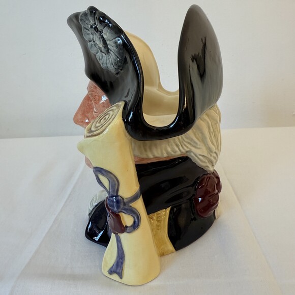 Royal Doulton Black Ceramic Theme George Washington Jug D6669 7.5 Inch - Picture 4 of 11